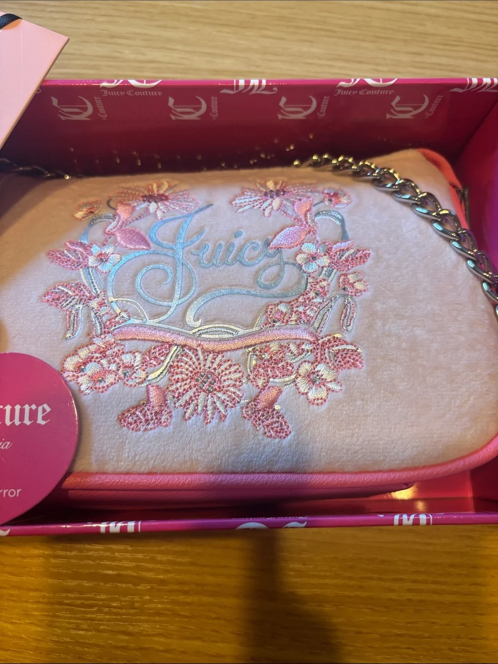 Juicy couture wristlet and cute mirror